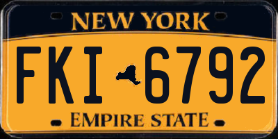 NY license plate FKI6792