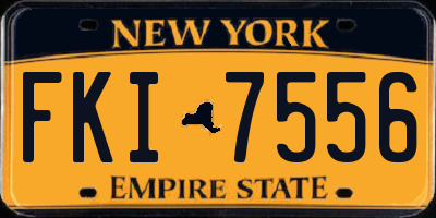 NY license plate FKI7556