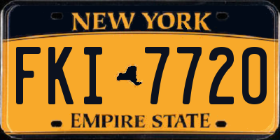 NY license plate FKI7720