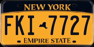 NY license plate FKI7727