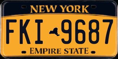 NY license plate FKI9687