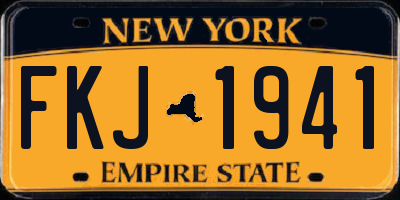 NY license plate FKJ1941