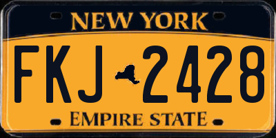 NY license plate FKJ2428