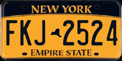 NY license plate FKJ2524