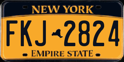 NY license plate FKJ2824