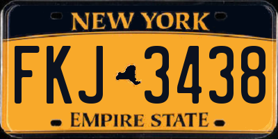 NY license plate FKJ3438