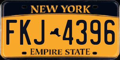 NY license plate FKJ4396