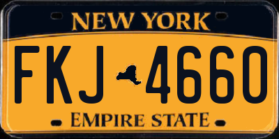 NY license plate FKJ4660