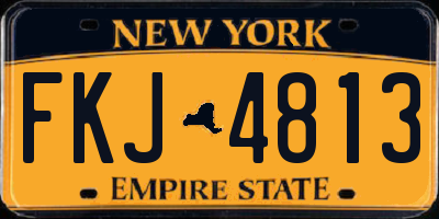 NY license plate FKJ4813