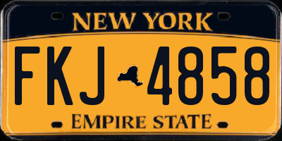 NY license plate FKJ4858