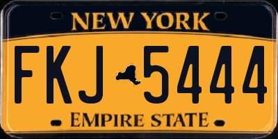 NY license plate FKJ5444