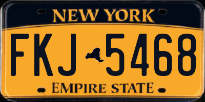 NY license plate FKJ5468
