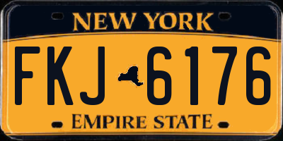 NY license plate FKJ6176