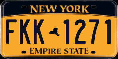 NY license plate FKK1271