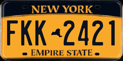 NY license plate FKK2421