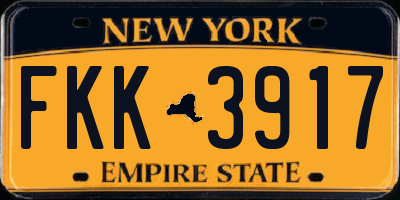 NY license plate FKK3917