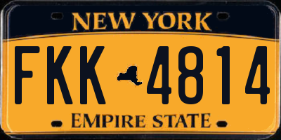 NY license plate FKK4814