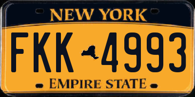 NY license plate FKK4993