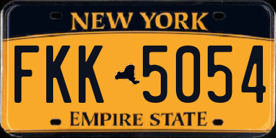 NY license plate FKK5054