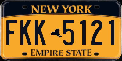 NY license plate FKK5121