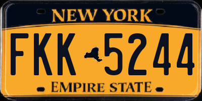 NY license plate FKK5244