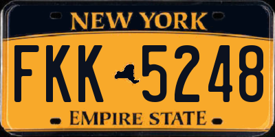 NY license plate FKK5248