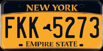 NY license plate FKK5273