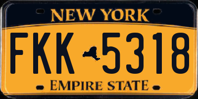 NY license plate FKK5318
