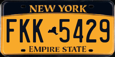 NY license plate FKK5429