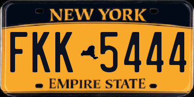 NY license plate FKK5444