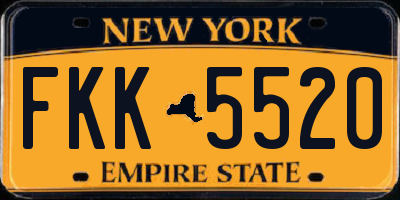 NY license plate FKK5520