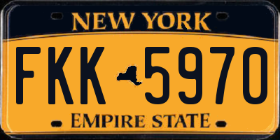 NY license plate FKK5970
