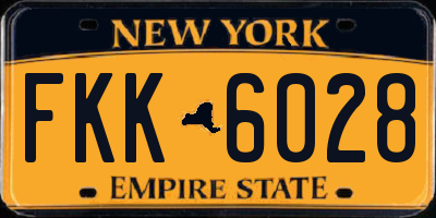 NY license plate FKK6028