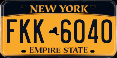 NY license plate FKK6040