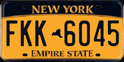 NY license plate FKK6045