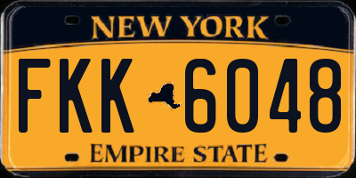 NY license plate FKK6048