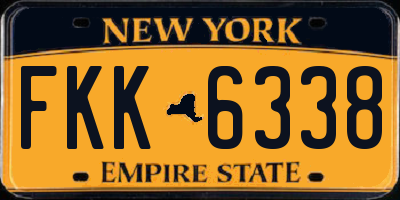 NY license plate FKK6338