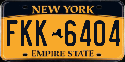 NY license plate FKK6404