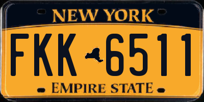 NY license plate FKK6511
