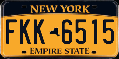 NY license plate FKK6515