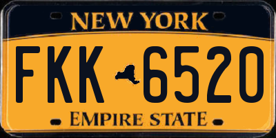 NY license plate FKK6520