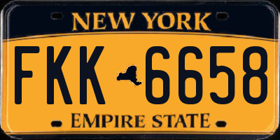 NY license plate FKK6658