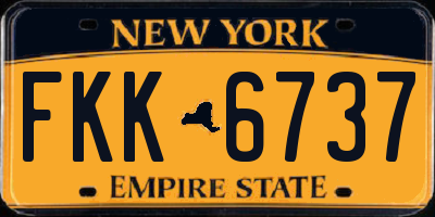 NY license plate FKK6737