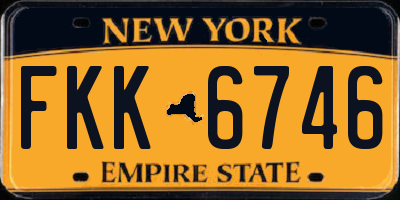 NY license plate FKK6746