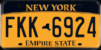 NY license plate FKK6924
