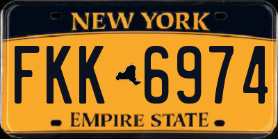 NY license plate FKK6974