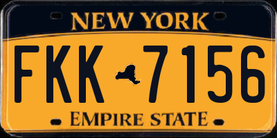 NY license plate FKK7156