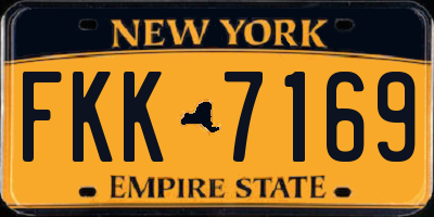 NY license plate FKK7169