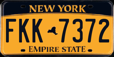 NY license plate FKK7372