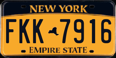NY license plate FKK7916